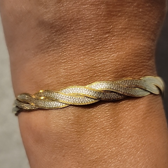 italian Jewelry - Italian Sterling and Gold Vermeil Vintage Bracelet